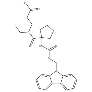 3-{N-ethyl-1-[1-({[(9H-fluoren-9-yl)methoxy]carbonyl}amino)cyclopentyl]formamido}propanoic acid Structure