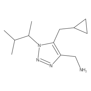 [5-(cyclopropylmethyl)-1-(3-methylbutan-2-yl)-1H-1,2,3-triazol-4-yl]methanamine结构式