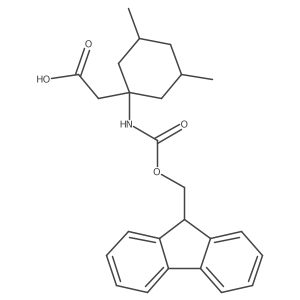 2-[1-({[(9H-fluoren-9-yl)methoxy]carbonyl}amino)-3,5-dimethylcyclohexyl]acetic acid结构式