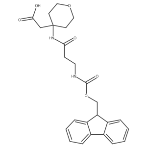 2-{4-[3-({[(9H-fluoren-9-yl)methoxy]carbonyl}amino)propanamido]oxan-4-yl}acetic acid结构式