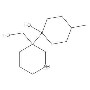 1-[3-(Hydroxymethyl)piperidin-3-yl]-4-methylcyclohexan-1-ol Structure