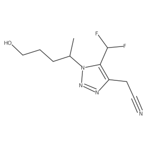 2-[5-(difluoromethyl)-1-(5-hydroxypentan-2-yl)-1H-1,2,3-triazol-4-yl]acetonitrile Structure
