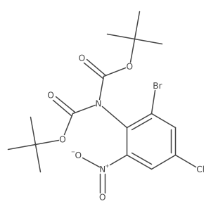2-(2-bromo-4-chloro-6-nitrophenyl)Imidodicarbonic acid 1,3-bis(1,1-dimethylethyl) ester Structure