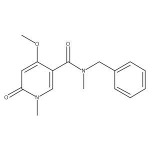 N-benzyl-4-methoxy-N,1-dimethyl-6-oxo-1,6-dihydropyridine-3-carboxamide结构式