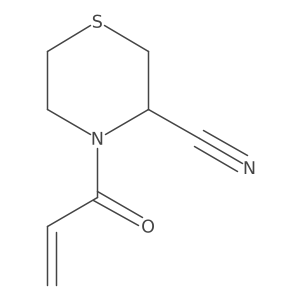 4-Prop-2-enoylthiomorpholine-3-carbonitrile结构式