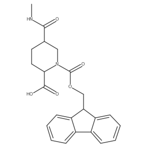 rac-(2R,5R)-1-{[(9H-fluoren-9-yl)methoxy]carbonyl}-5-(methylcarbamoyl)piperidine-2-carboxylic acid Structure