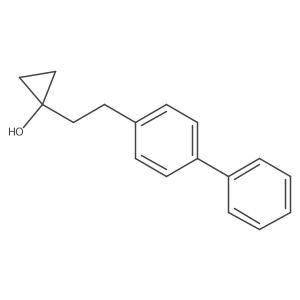 1-[2-(4-Phenylphenyl)ethyl]cyclopropan-1-ol结构式