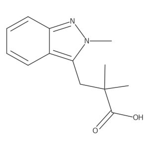 2,2-dimethyl-3-(2-methyl-2H-indazol-3-yl)propanoic acid结构式