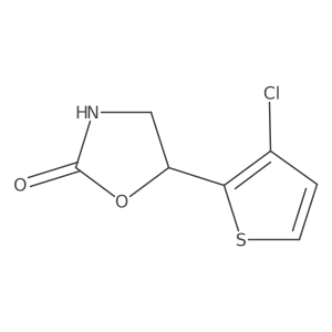 5-(3-Chlorothiophen-2-yl)-1,3-oxazolidin-2-one结构式