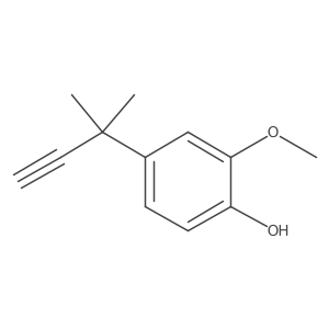 2-Methoxy-4-(2-methylbut-3-yn-2-yl)phenol Structure