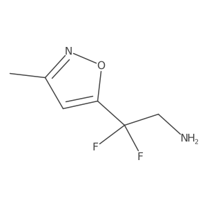 2,2-Difluoro-2-(3-methyl-1,2-oxazol-5-yl)ethan-1-amine Structure