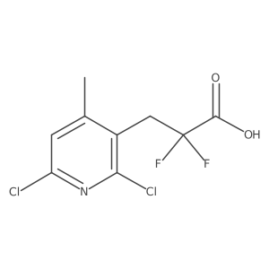 3-(2,6-Dichloro-4-methylpyridin-3-yl)-2,2-difluoropropanoic acid结构式