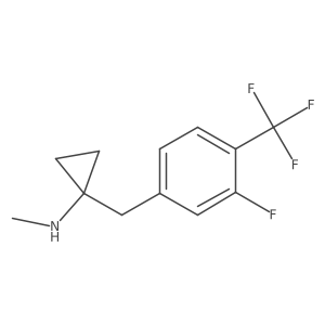 1-{[3-fluoro-4-(trifluoromethyl)phenyl]methyl}-N-methylcyclopropan-1-amine结构式
