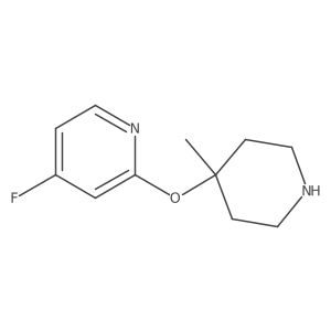 4-Fluoro-2-[(4-methylpiperidin-4-yl)oxy]pyridine Structure