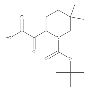 2-{1-[(Tert-butoxy)carbonyl]-5,5-dimethylpiperidin-2-yl}-2-oxoacetic acid Structure