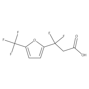3,3-Difluoro-3-[5-(trifluoromethyl)furan-2-yl]propanoic acid结构式