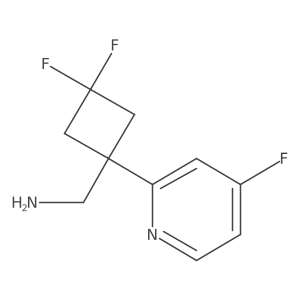 [3,3-Difluoro-1-(4-fluoropyridin-2-yl)cyclobutyl]methanamine结构式