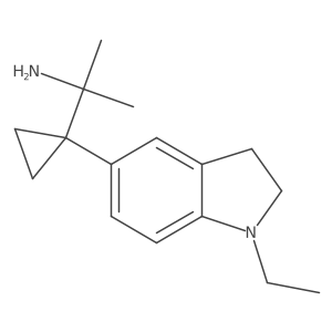 2-[1-(1-ethyl-2,3-dihydro-1H-indol-5-yl)cyclopropyl]propan-2-amine结构式