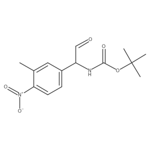 tert-butyl N-[1-(3-methyl-4-nitrophenyl)-2-oxoethyl]carbamate结构式