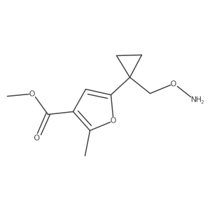 Methyl 5-{1-[(aminooxy)methyl]cyclopropyl}-2-methylfuran-3-carboxylate结构式