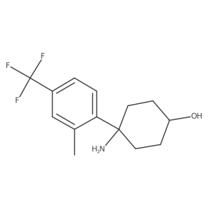 4-Amino-4-[2-methyl-4-(trifluoromethyl)phenyl]cyclohexan-1-ol Structure