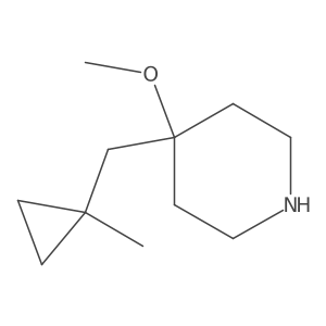 4-Methoxy-4-[(1-methylcyclopropyl)methyl]piperidine Structure