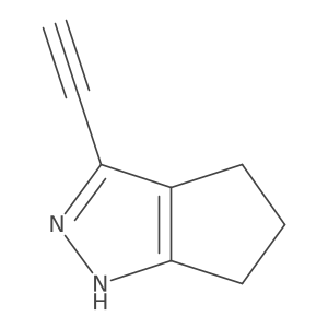 3-ethynyl-1H,4H,5H,6H-cyclopenta[c]pyrazole结构式
