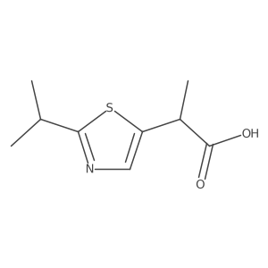 2-[2-(Propan-2-yl)-1,3-thiazol-5-yl]propanoic acid结构式