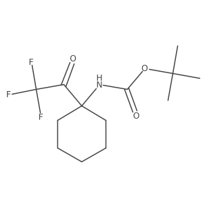 tert-butyl N-[1-(trifluoroacetyl)cyclohexyl]carbamate Structure