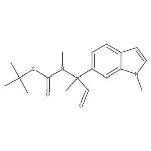tert-butyl N-methyl-N-[2-(1-methyl-1H-indol-6-yl)-1-oxopropan-2-yl]carbamate结构式