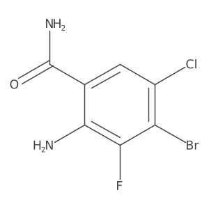 2-Amino-4-bromo-5-chloro-3-fluorobenzamide Structure