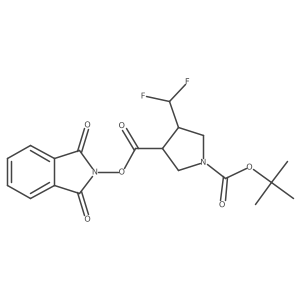 rac-1-tert-butyl 3-(1,3-dioxo-2,3-dihydro-1H-isoindol-2-yl) (3R,4R)-4-(difluoromethyl)pyrrolidine-1,3-dicarboxylate Structure