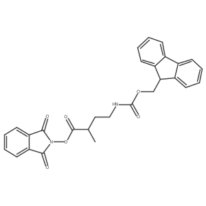 1,3-dioxo-2,3-dihydro-1H-isoindol-2-yl 4-({[(9H-fluoren-9-yl)methoxy]carbonyl}amino)-2-methylbutanoate结构式