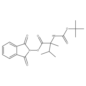 1,3-dioxo-2,3-dihydro-1H-isoindol-2-yl 2-{[(tert-butoxy)carbonyl]amino}-2,3-dimethylbutanoate Structure