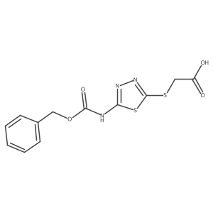 2-[[5-(Phenylmethoxycarbonylamino)-1,3,4-thiadiazol-2-yl]sulfanyl]acetic acid Structure