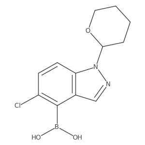 [5-chloro-1-(oxan-2-yl)-1H-indazol-4-yl]boronic acid结构式