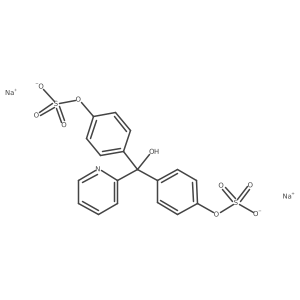 Sodium (hydroxy(pyridin-2-yl)methylene)bis(4,1-phenylene) bis(sulfate)结构式