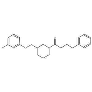 1-[3-[(6-Methylpyridin-2-yl)oxymethyl]piperidin-1-yl]-4-phenylbutan-1-one结构式