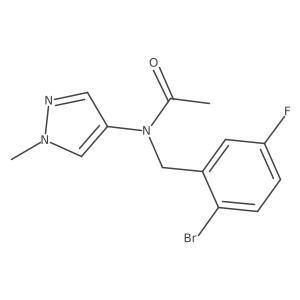 N-[(2-bromo-5-fluorophenyl)methyl]-N-(1-methyl-1H-pyrazol-4-yl)acetamide Structure