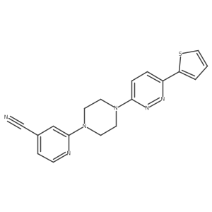 2-{4-[6-(Thiophen-2-yl)pyridazin-3-yl]piperazin-1-yl}pyridine-4-carbonitrile Structure