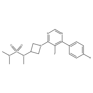 ({1-[5-Fluoro-6-(4-fluorophenyl)pyrimidin-4-yl]azetidin-3-yl}(methyl)sulfamoyl)dimethylamine Structure