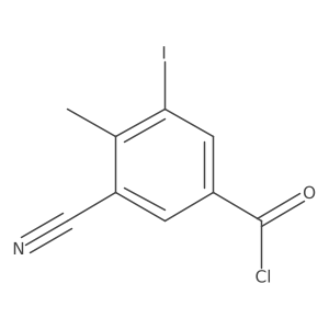 3-Cyano-5-iodo-4-methylbenzoyl chloride结构式