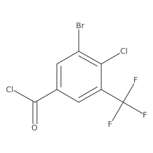3-Bromo-4-chloro-5-(trifluoromethyl)benzoyl chloride Structure