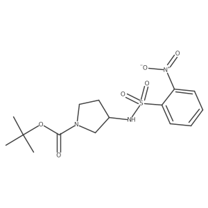 tert-butyl (R)-3-((2-nitrophenyl)sulfonamido)pyrrolidine-1-carboxylate结构式