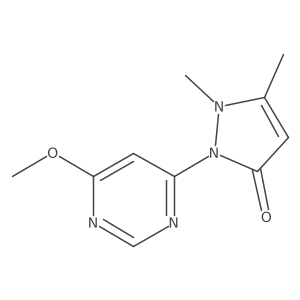 2-(6-Methoxypyrimidin-4-yl)-1,5-dimethylpyrazol-3-one结构式