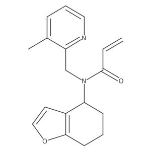 N-[(3-Methylpyridin-2-yl)methyl]-N-(4,5,6,7-tetrahydro-1-benzofuran-4-yl)prop-2-enamide Structure