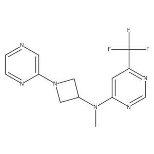 N-methyl-N-[1-(pyrazin-2-yl)azetidin-3-yl]-6-(trifluoromethyl)pyrimidin-4-amine结构式