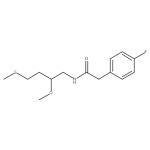 2-(4-fluorophenyl)-N-[2-methoxy-4-(methylsulfanyl)butyl]acetamide Structure