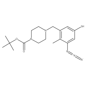Tert-butyl 4-[(3-azido-2-methyl-5-sulfanylphenyl)methyl]piperazine-1-carboxylate结构式