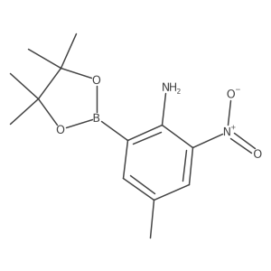 4-Methyl-2-nitro-6-(tetramethyl-1,3,2-dioxaborolan-2-yl)aniline Structure
